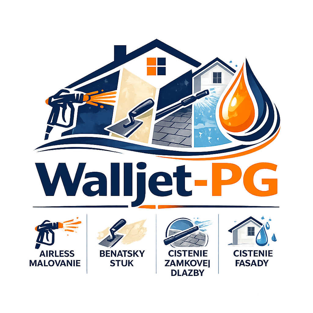 Logo Walljet-PG služby airless maľovanie benátsky štuk čistenie dlažby a fasády